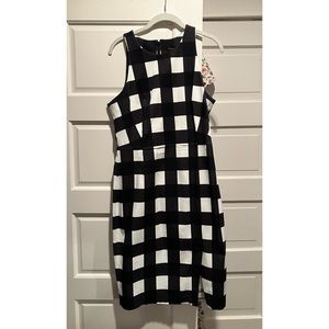 Banana republic gingham dress with slit